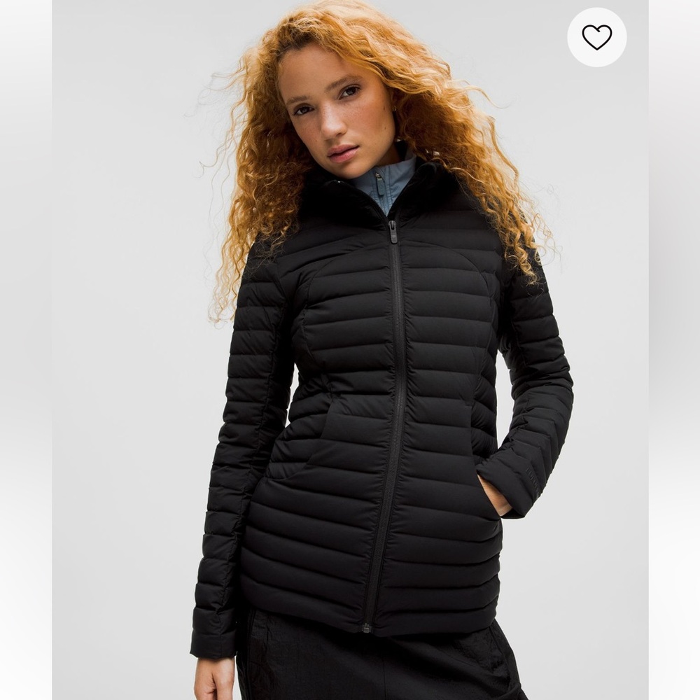 lululemon athletica Pack it Down jacket size 12 black excellent condition!